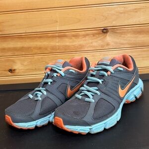 Nike Downshifter 5 Women's Running Shoes 537571-022 Grey/Orange/Blue Size 6
